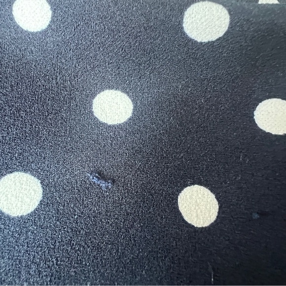 Karl Lagerfeld Paris Polka Dot Dress Size 8 Ruffle Cuffs Sheath H5 - Picture 7 of 9